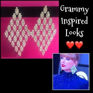 Diamond in a Diamond Crystal earrings, NWT